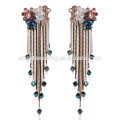 summer hot sale new popular extra long post stud rhinestone dangle earrings